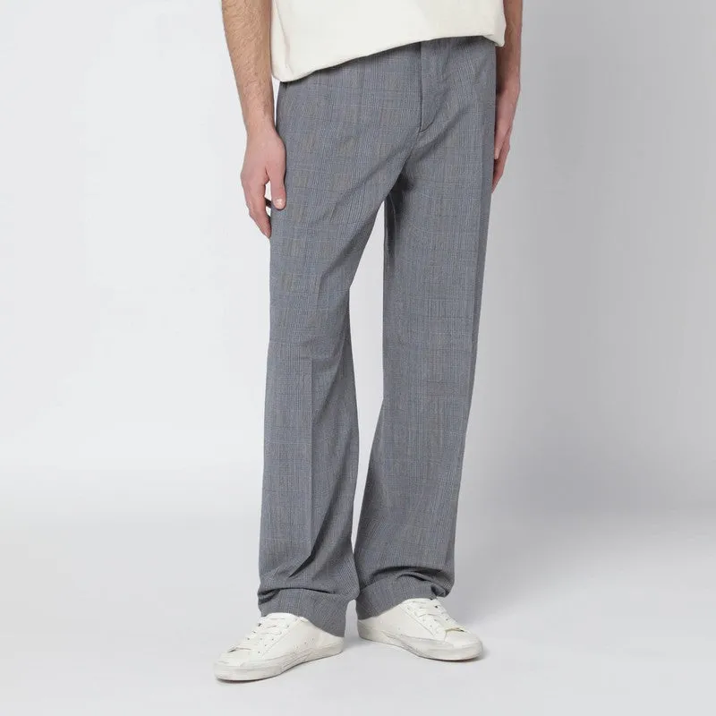 Grey Prince Of Wales Trousers sold by Wanan Luxury
