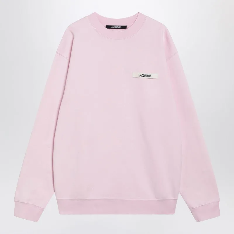 Pink Sweatshirt With Gros Grain Logo sold by Wanan Luxury