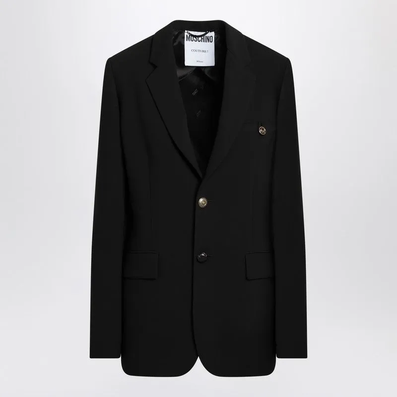 Black Single-Breasted Jacket sold by Wanan Luxury