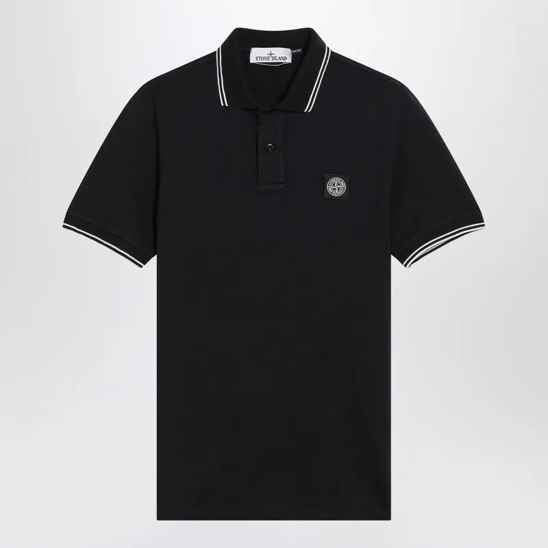 Blue Polo Shirt With Compass Patch sold by Wanan Luxury