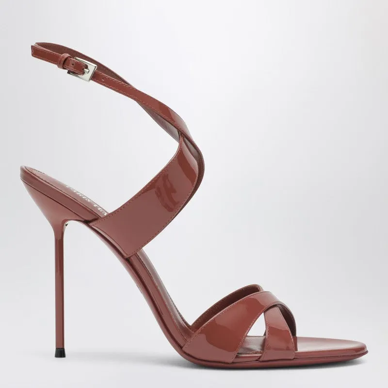 Lidia Sandals In Desert Rose Patent Leather sold by Wanan Luxury