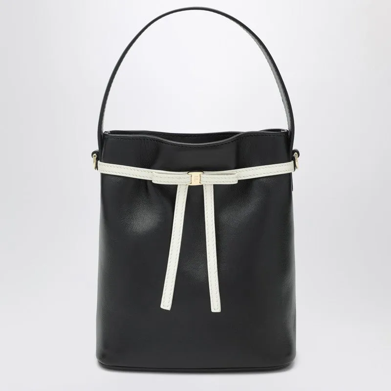 Bucket Bag Black/Mascarpone With Bow sold by Wanan Luxury