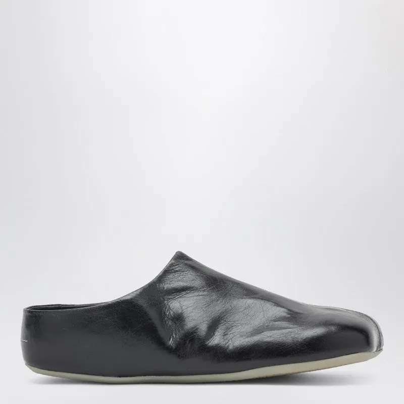 Black Factory Leather Clogs sold by Wanan Luxury