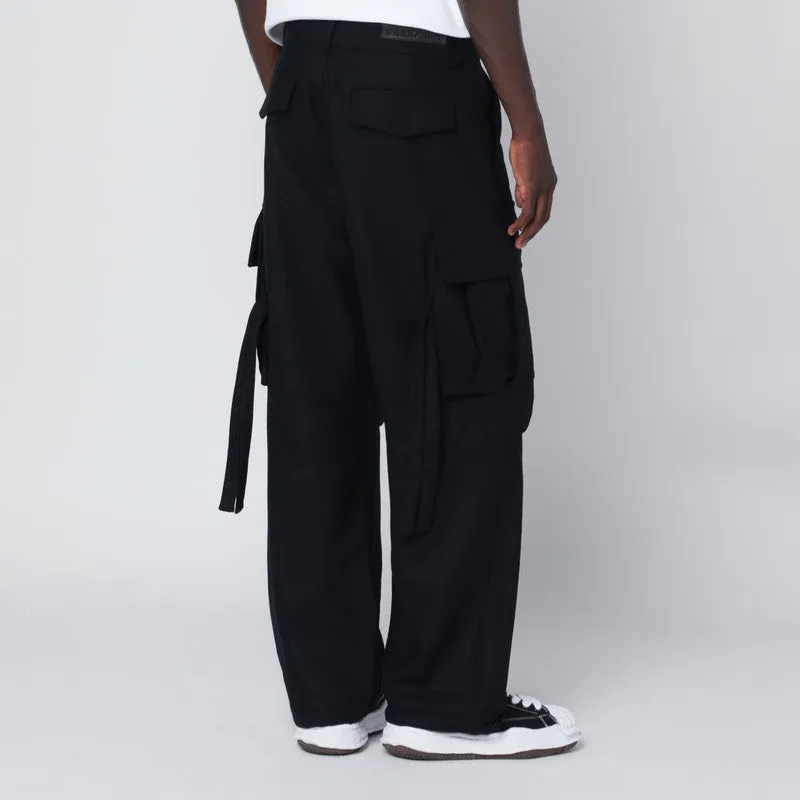 Black Saint Wool Cargo Trousers sold by Wanan Luxury product image thumbnail 2