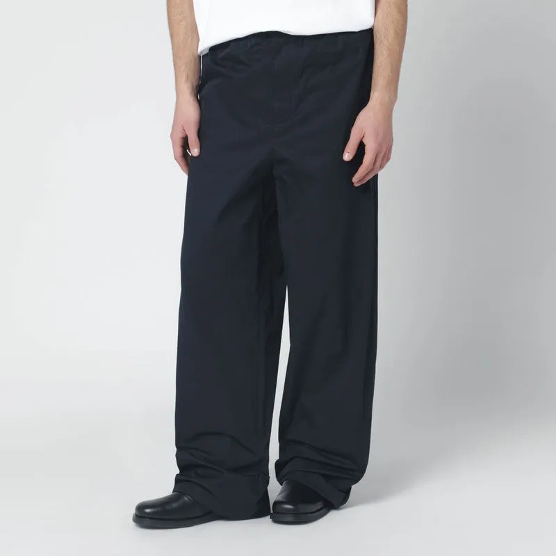 Midnight Blue Cotton Trousers sold by Wanan Luxury
