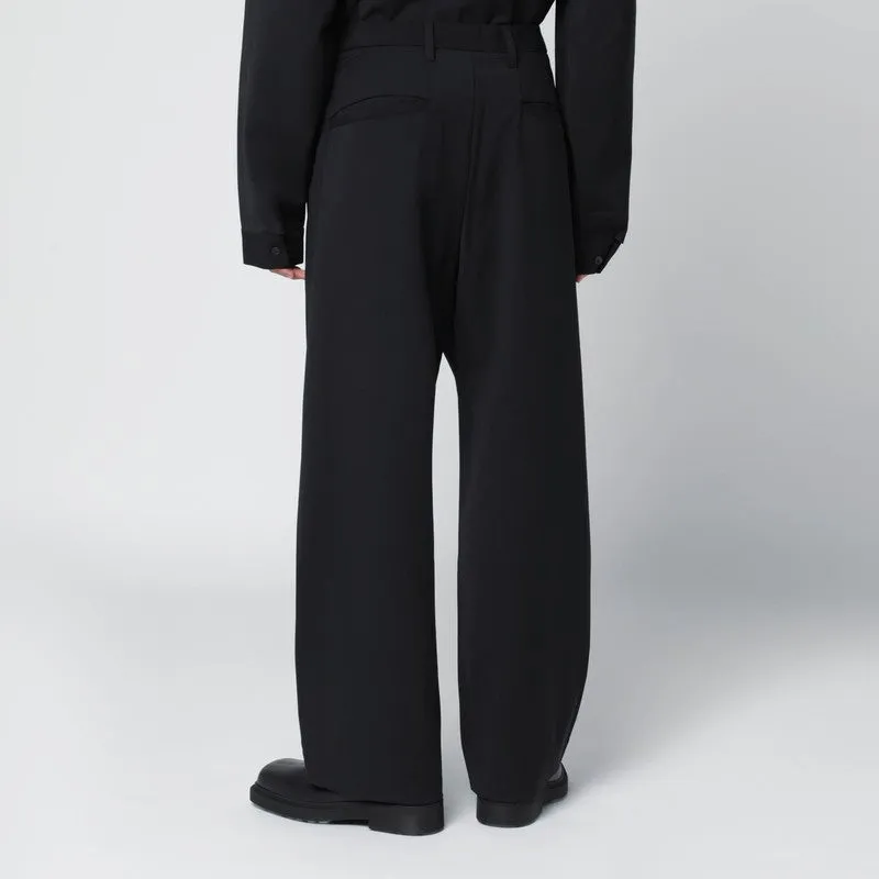 Black Wool-Blend Trousers sold by Wanan Luxury product image thumbnail 2