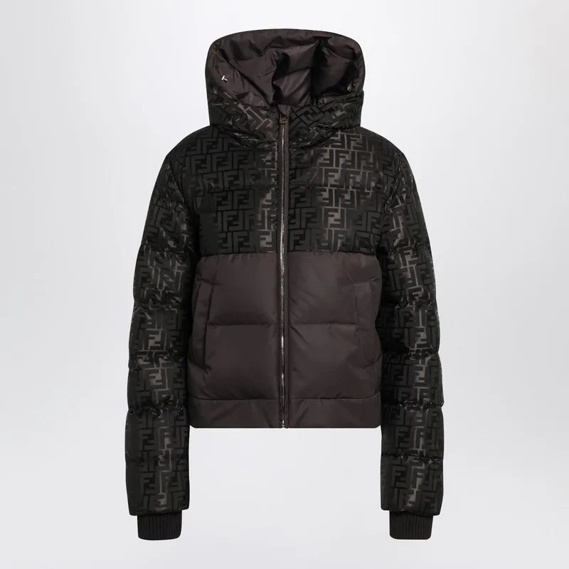 Brown Ff Nylon Down Jacket sold by Wanan Luxury