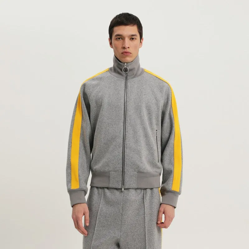 Gray Jacket With Side Stripes sold by Wanan Luxury