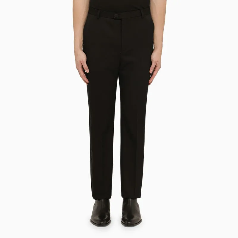 Black Wool Trousers sold by Wanan Luxury