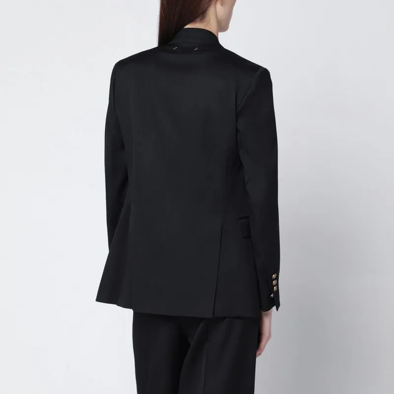 Black Double-Breasted Wool Jacket sold by Wanan Luxury product image thumbnail 2