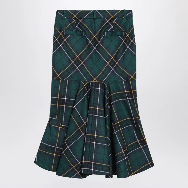 Flared Skirt In Wool Tartan sold by Wanan Luxury product image thumbnail 2
