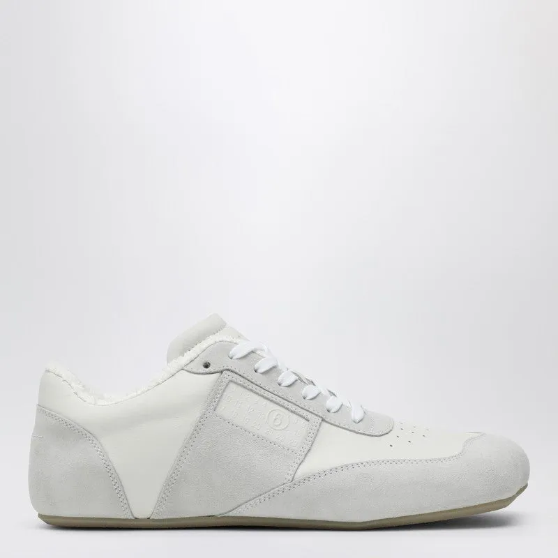 White Leather And Suede Anatomic Sneaker sold by Wanan Luxury