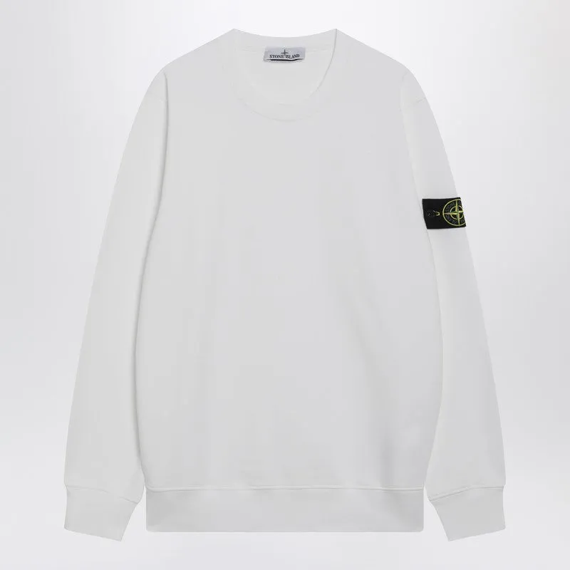 White Cotton Crew-Neck Sweatshirt sold by Wanan Luxury