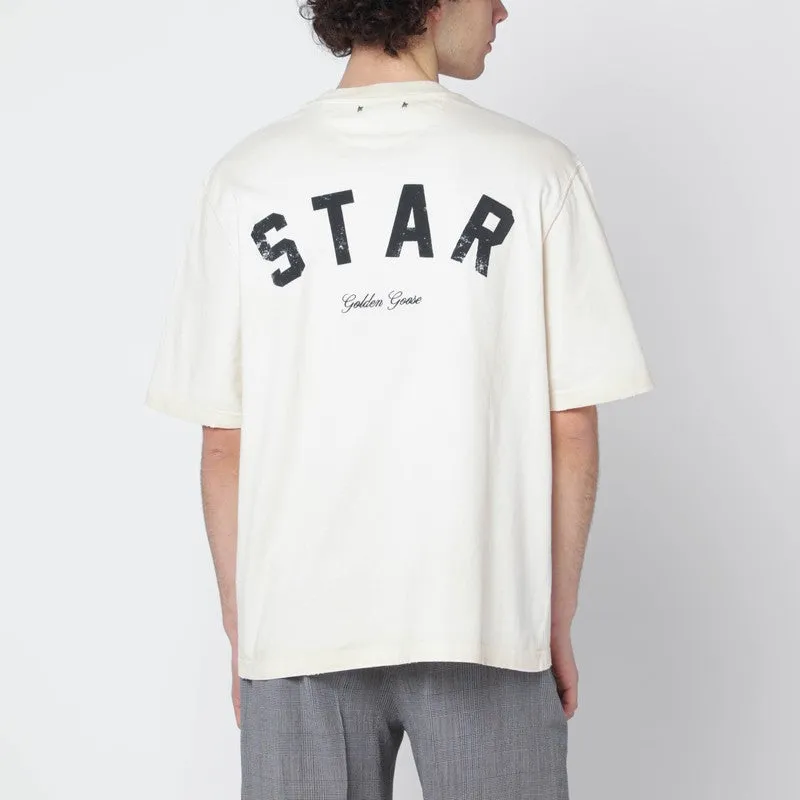 White Vintage Cotton Star T-Shirt sold by Wanan Luxury product image thumbnail 2