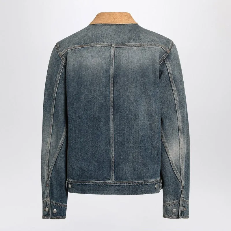 Denim Jacket With Suede Collar sold by Wanan Luxury product image thumbnail 2