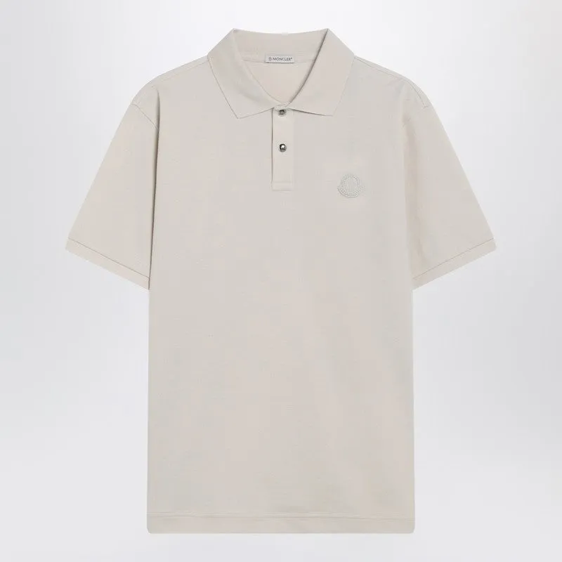 Milk-White Cotton Piqué Polo Shirt With Logo sold by Wanan Luxury