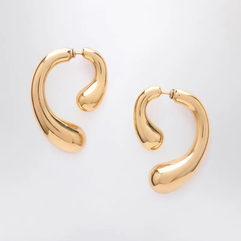 P Gold Earrings made by Panconesi