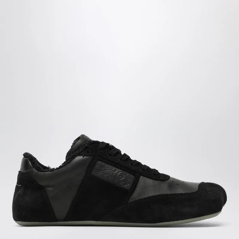 Black Leather And Suede Anatomic Sneakers sold by Wanan Luxury