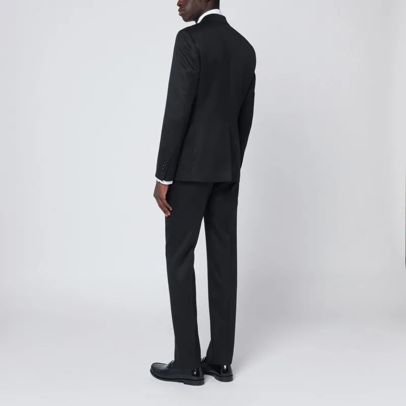 Black Single-Breasted Wool Suit sold by Wanan Luxury product image thumbnail 2