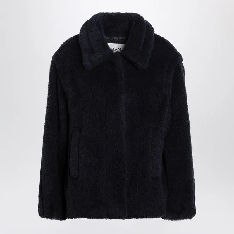 Navy Faux-Fur Coat sold by Wanan Luxury
