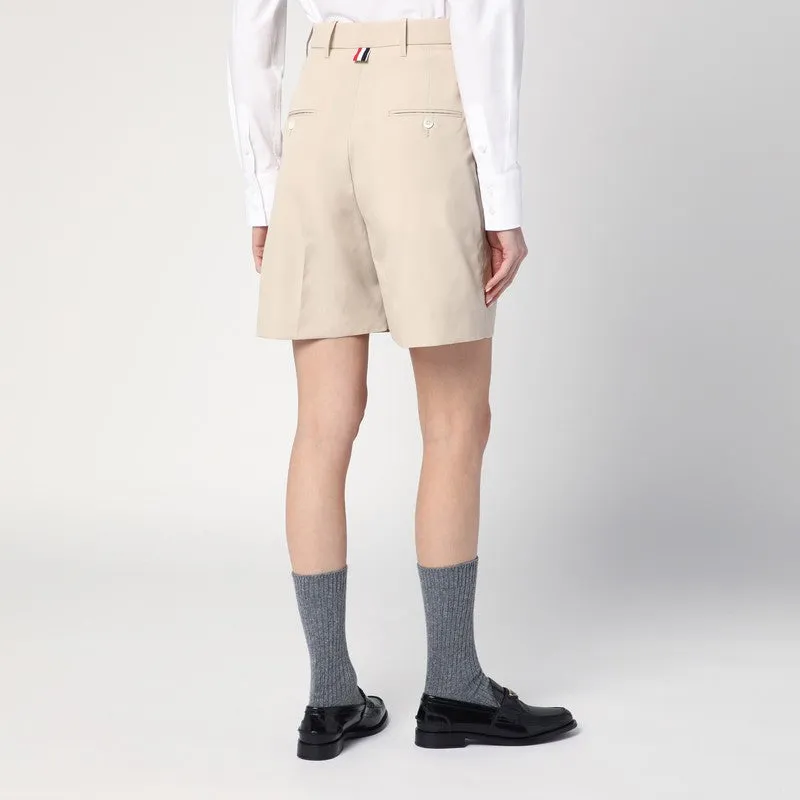 Khaki Bermuda Shorts In Cotton Blend sold by Wanan Luxury product image thumbnail 2