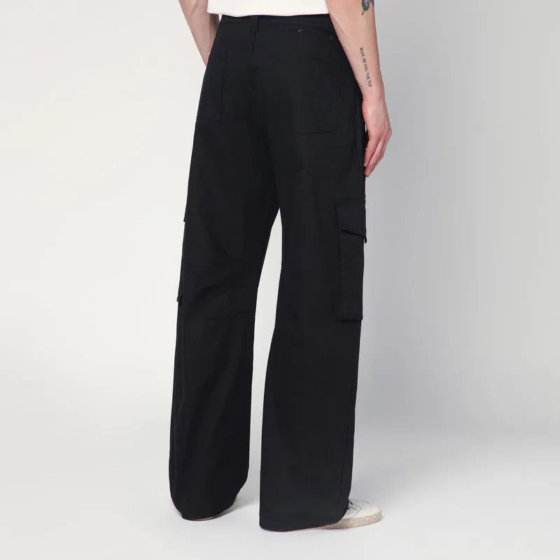 Black Cargo Pants In Cotton Blend sold by Wanan Luxury product image thumbnail 2