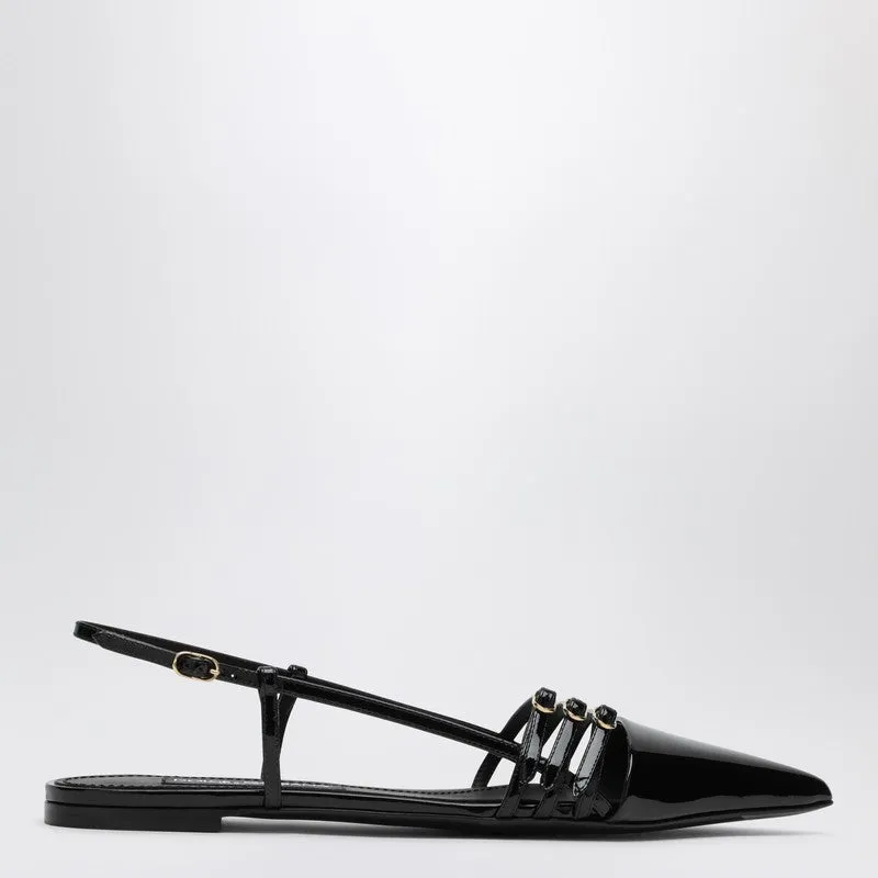 Black Patent Low Slingback sold by Wanan Luxury