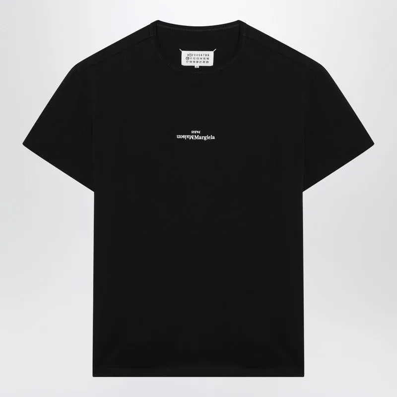 Black T-Shirt With Distorted Logo sold by Wanan Luxury