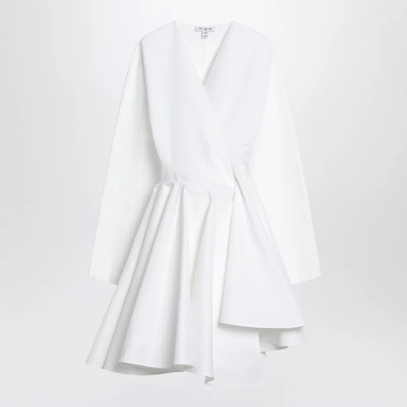 Asymmetrical White Cotton Dress sold by Wanan Luxury