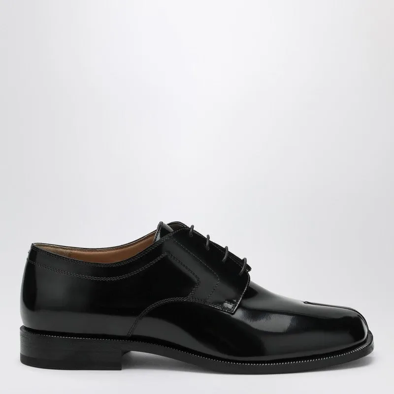 Black Tabi Lace-Up Shoe In Polished Calfskin sold by Wanan Luxury