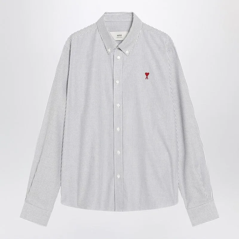 White Striped Ami De Coeur Shirt sold by Wanan Luxury