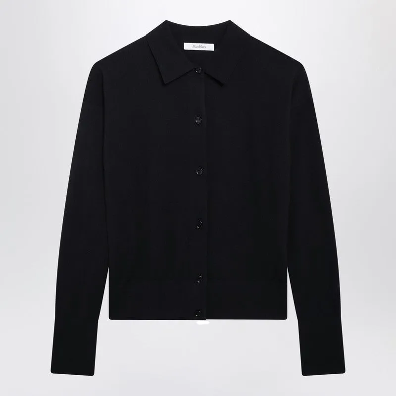 Navy Wool-Blend Cardigan sold by Wanan Luxury