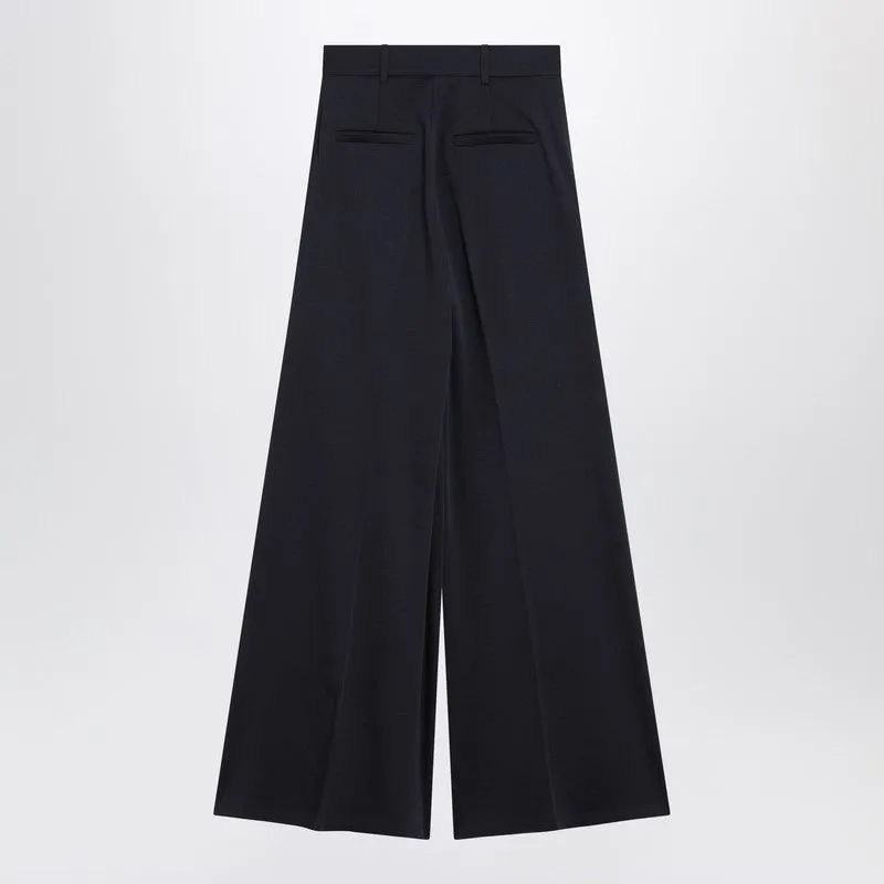 Navy Wool Jersey Trousers sold by Wanan Luxury product image thumbnail 2