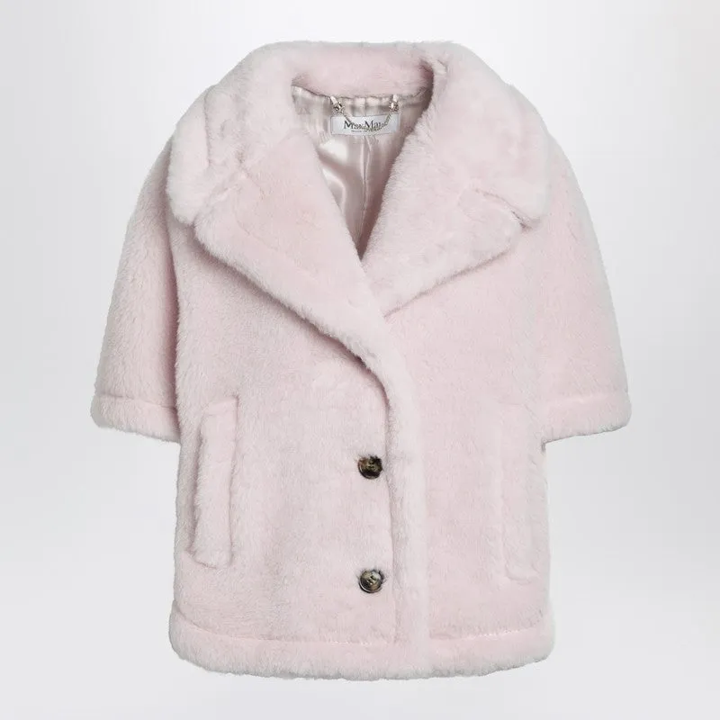 Dusty Beige Boxy Teddy Cape made by MaxMara