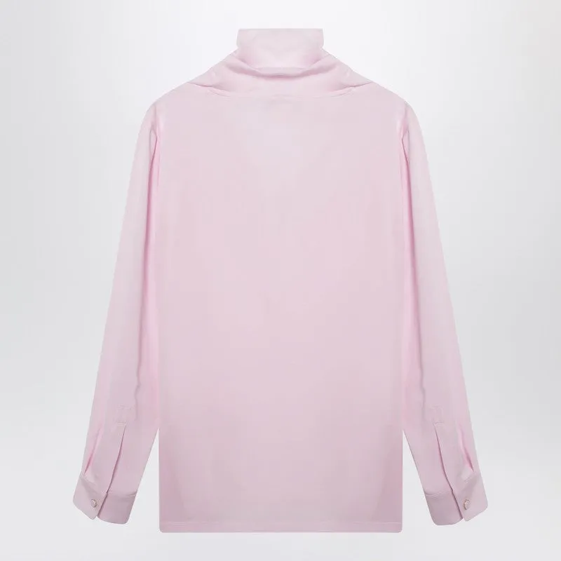 Pink Blouse In Silk Charmeuse sold by Wanan Luxury product image thumbnail 2