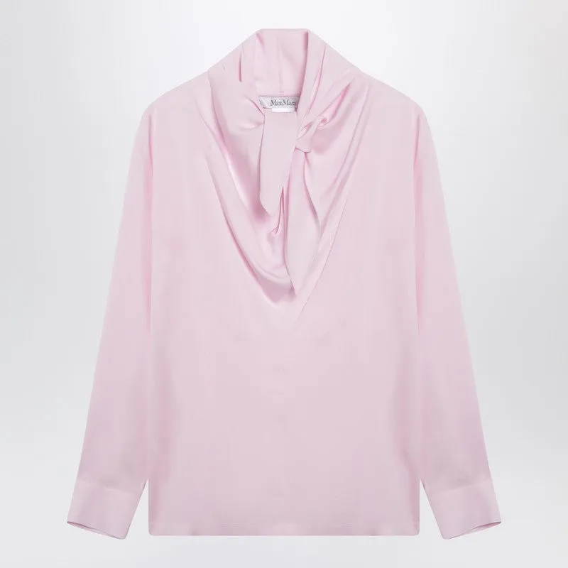 Pink Blouse In Silk Charmeuse sold by Wanan Luxury