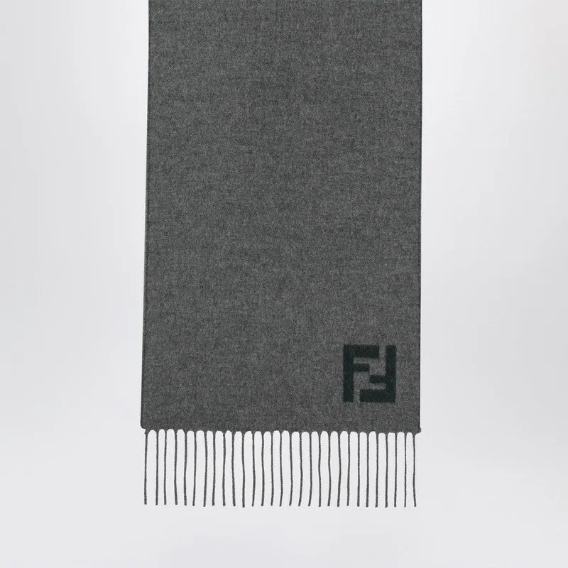 Grey/Green Wool And Cashmere Scarf sold by Wanan Luxury product image thumbnail 2