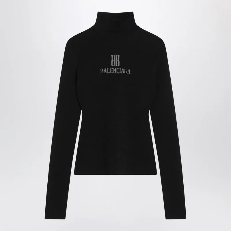 Black Nano Bb Turtleneck made by Wanan Luxury