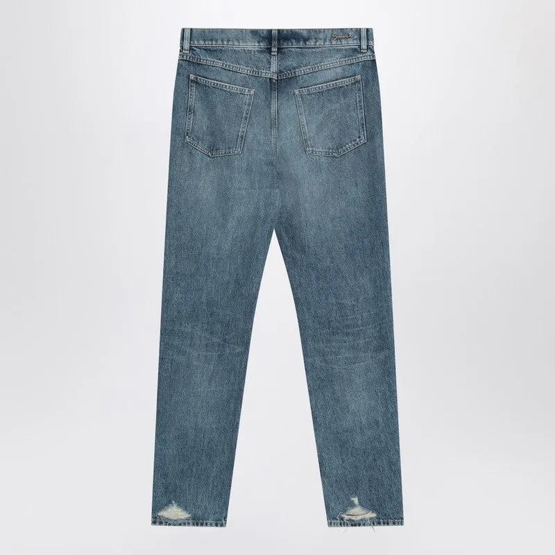 Faded Blue Denim Jeans sold by Wanan Luxury product image thumbnail 2
