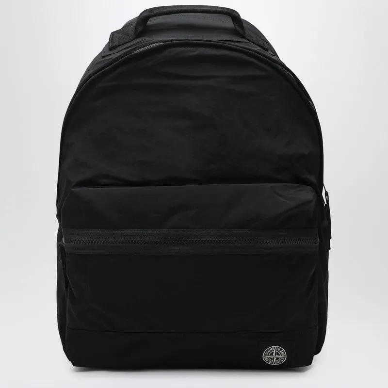 Black Nylon Metal Backpack sold by Wanan Luxury