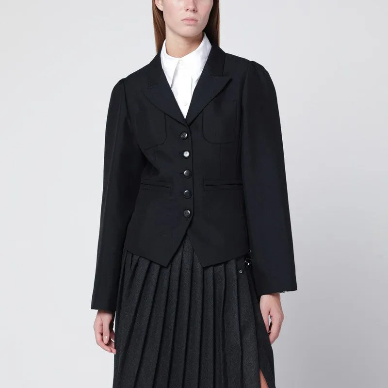 Black Wool-Blend Jacket sold by Wanan Luxury