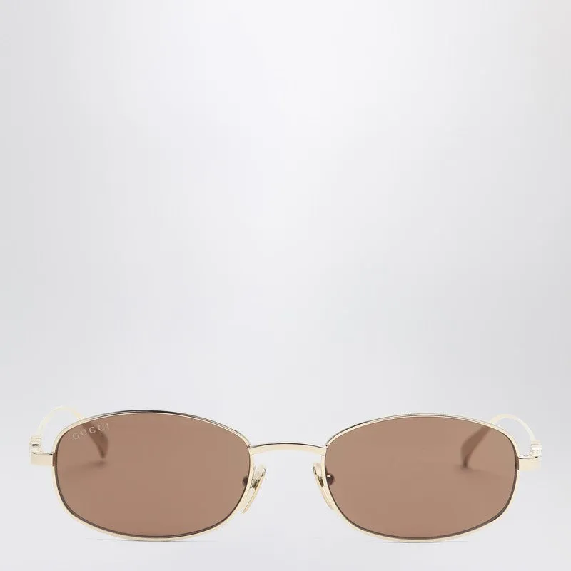 Oval Gold/Brown Sunglasses sold by Wanan Luxury