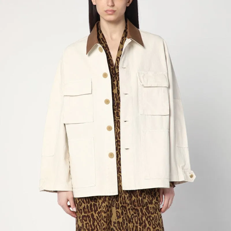 Barn Ivory Jacket In Cotton sold by Wanan Luxury