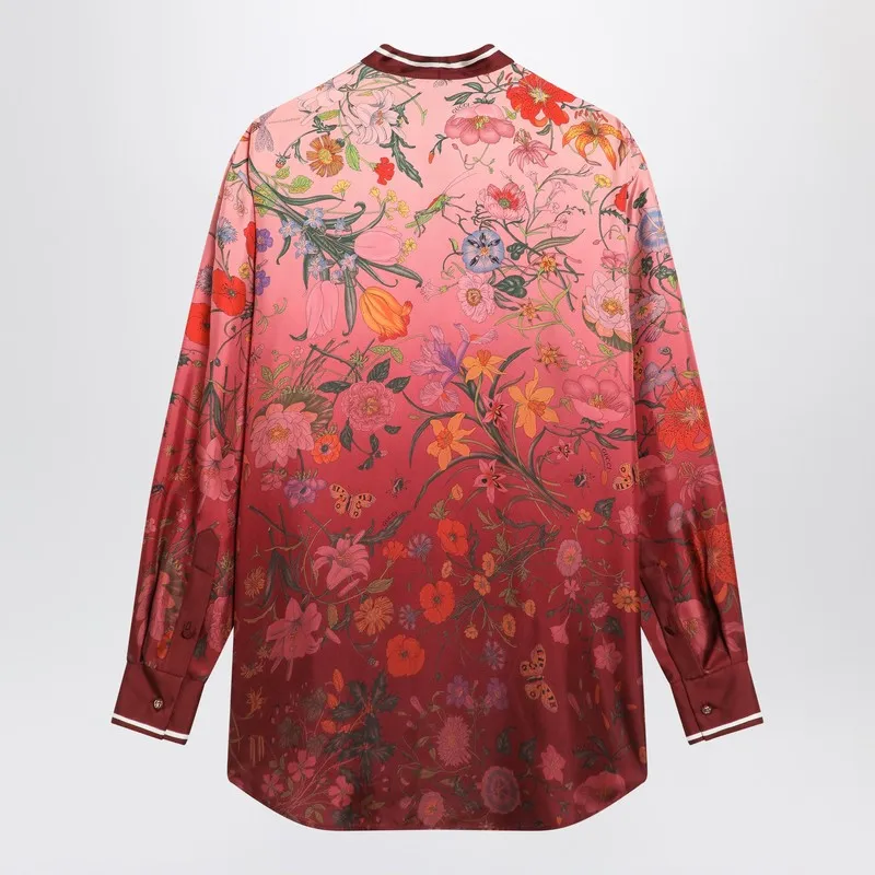 Shirt With Bow And Floral Print In Silk sold by Wanan Luxury product image thumbnail 2