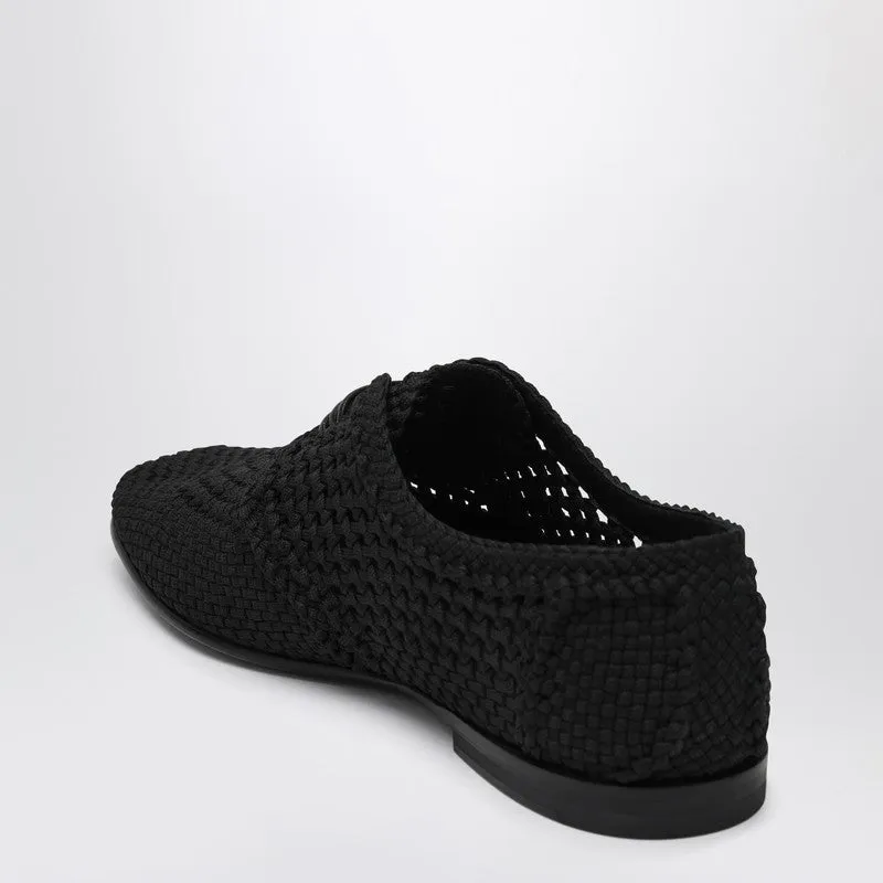 Black Woven Fabric Derby sold by Wanan Luxury product image thumbnail 2