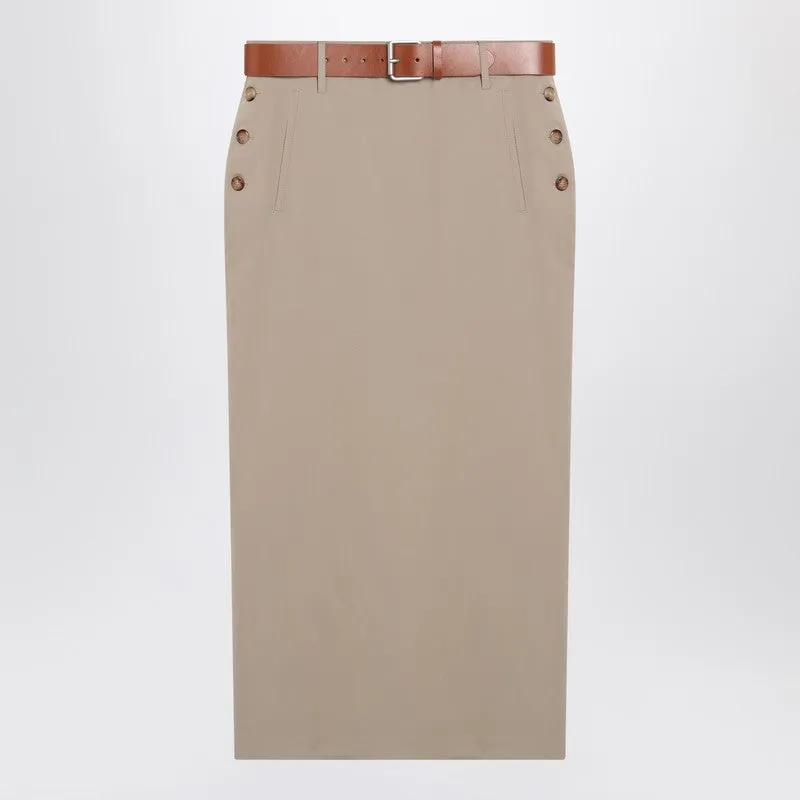 Jupe With Beige Wool Skirt sold by Wanan Luxury