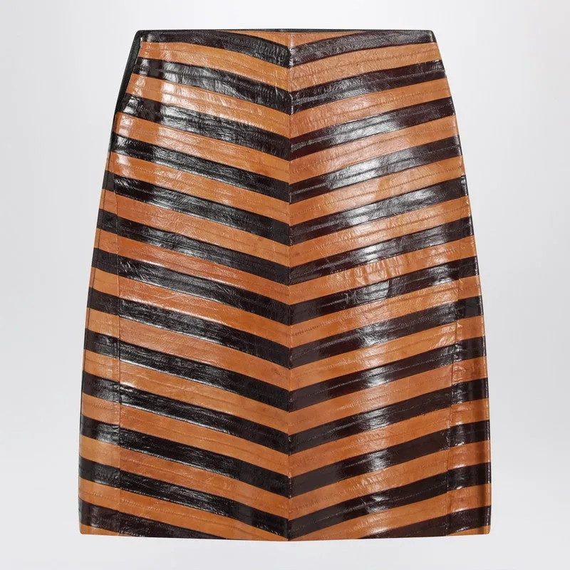 Two-Tone Chevron Pleated Skirt sold by Wanan Luxury product image thumbnail 2