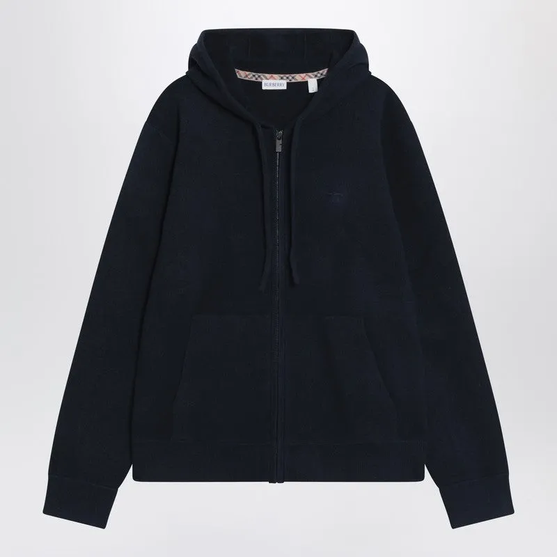Navy Blue Zip-Up Cardigan made by Burberry