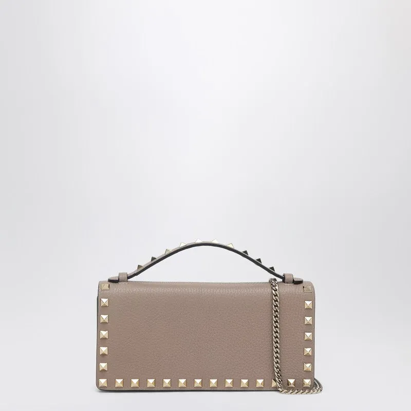Rockstud Pink Powder Chain Wallet sold by Wanan Luxury