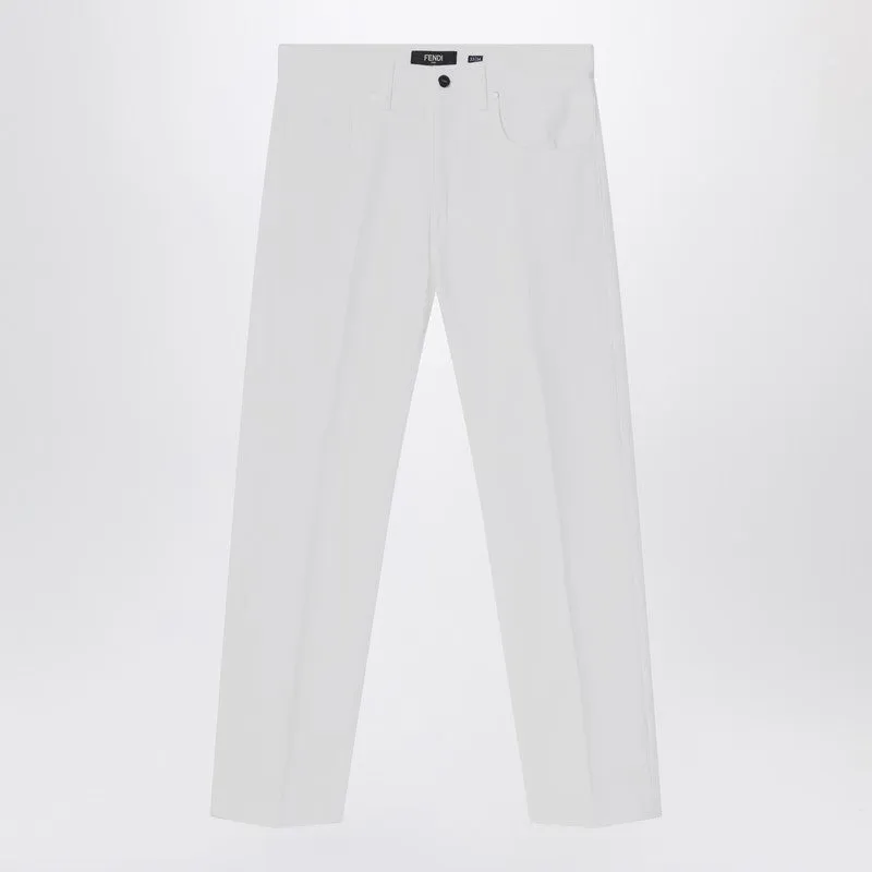 White Straight Jeans sold by Wanan Luxury